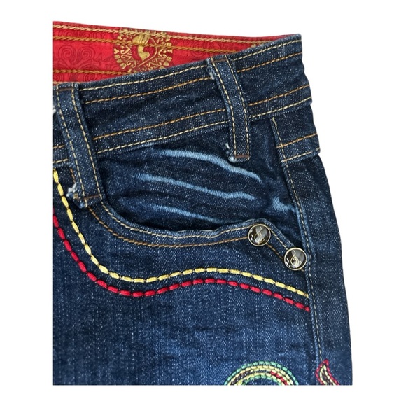 Baby Phat Jeans Embroidered Bling Medium to Dark Wash Girl’s Size 12 [K05] - Picture 5 of 5